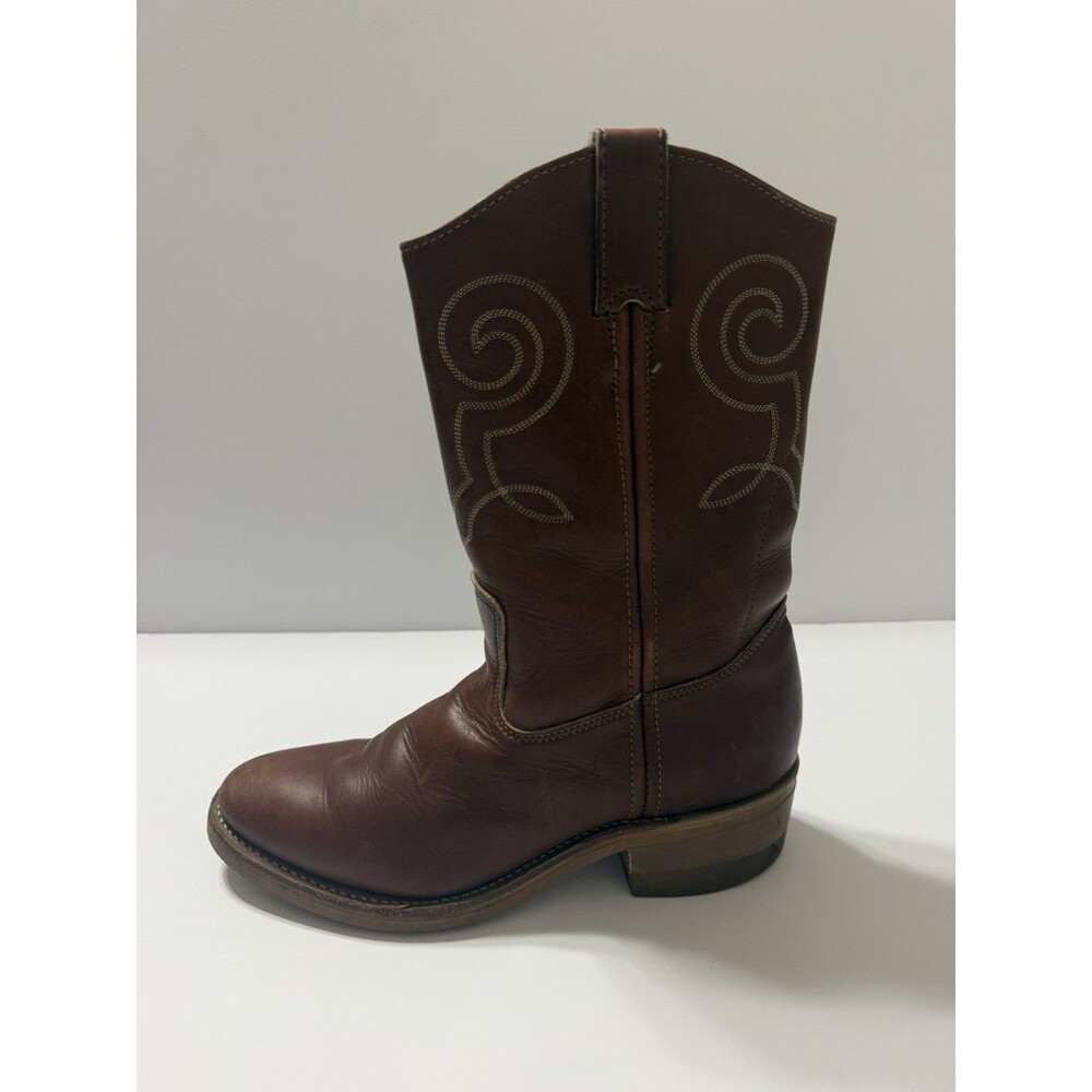 Vintage Red Wing Pecos 9801 Brown Leather Cowboy Boots Men 8D / Women 9D - Picture 3 of 9